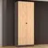 Bora 2 Door Tall Double Wardrobe - Grey, Oak