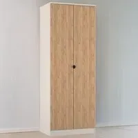 Bora 2 Door Wardrobe - Cream, Gold Oak