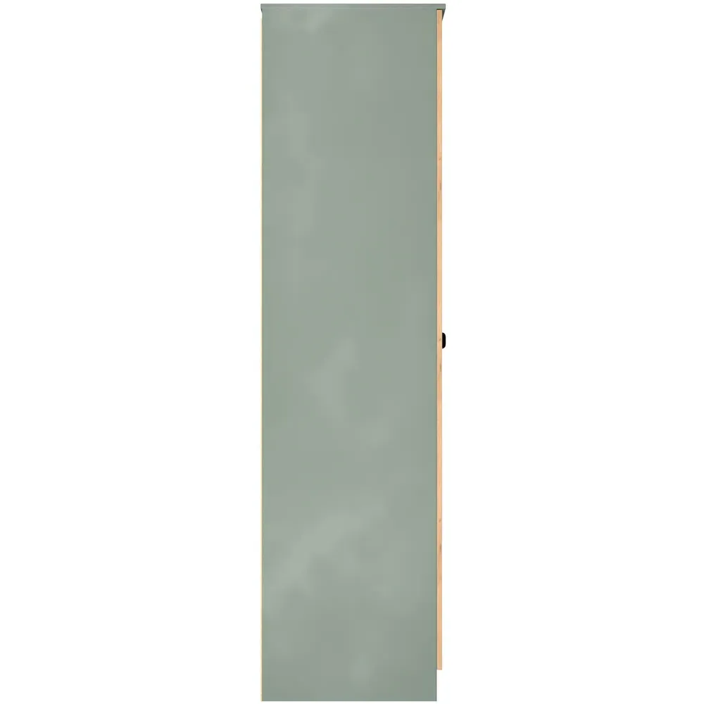 Bora 2 Door Wardrobe - Green, Gold Oak
