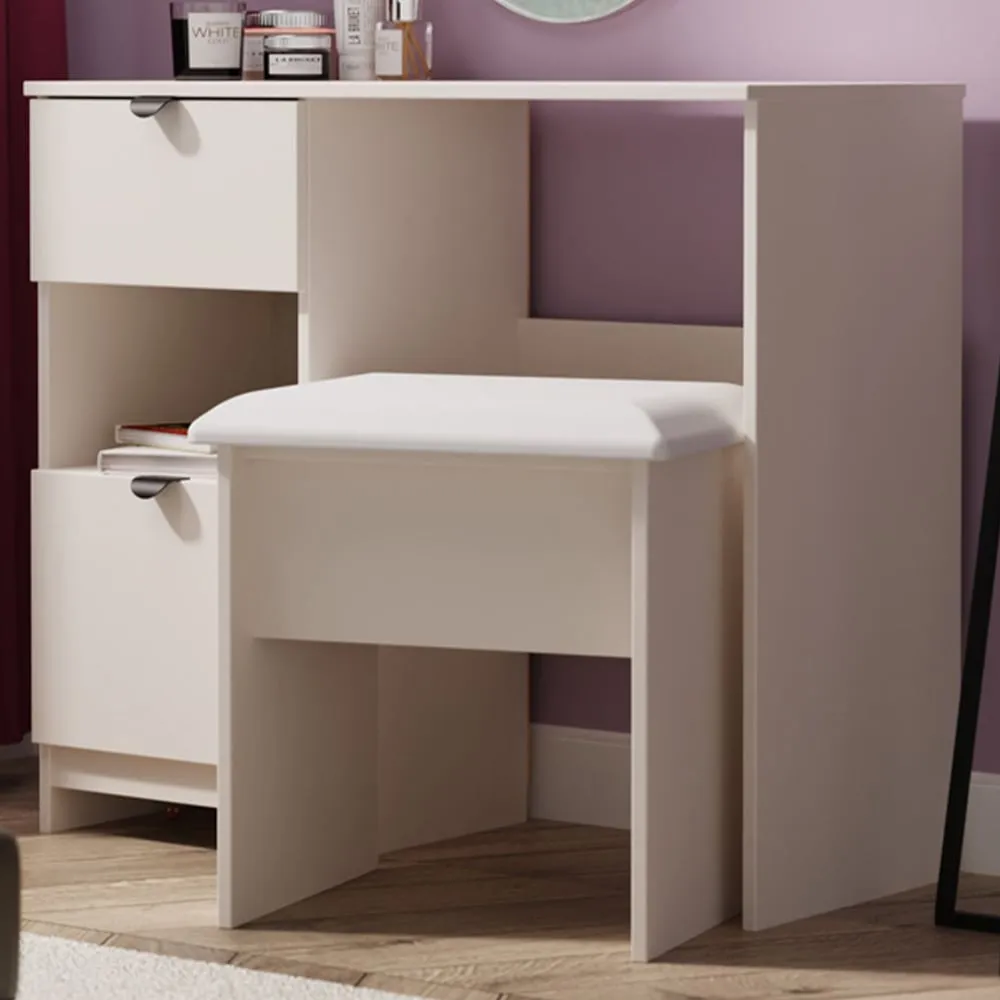Bora 2 Drawer Single Shelf Vanity - Cream image