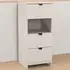 Bora 3 Drawer Bedside Cabinet with Shelf - Cream