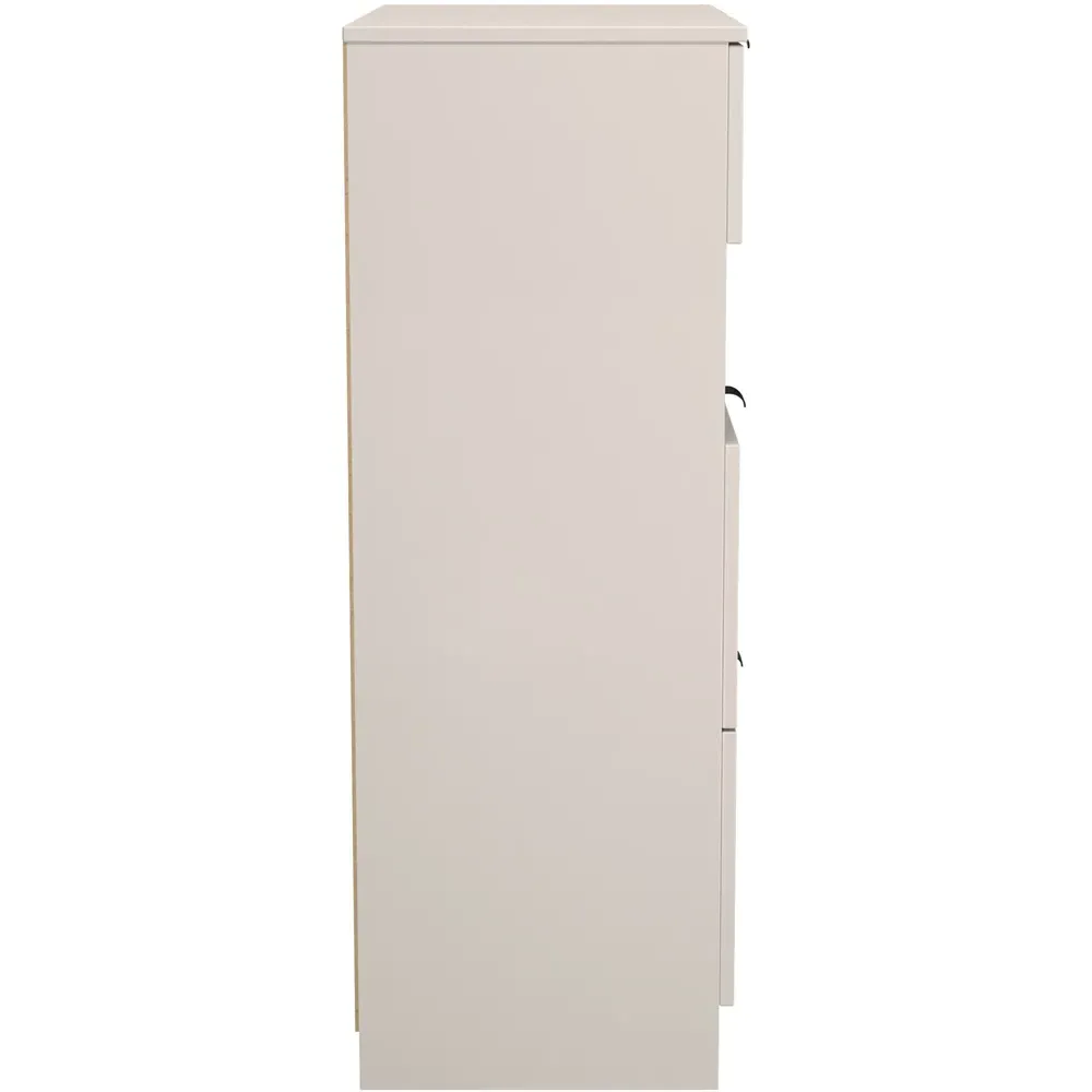 Bora 3 Drawer Single Shelf Storage Unit - Cream