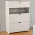 Bora 3 Drawer Single Shelf Storage Unit - Cream