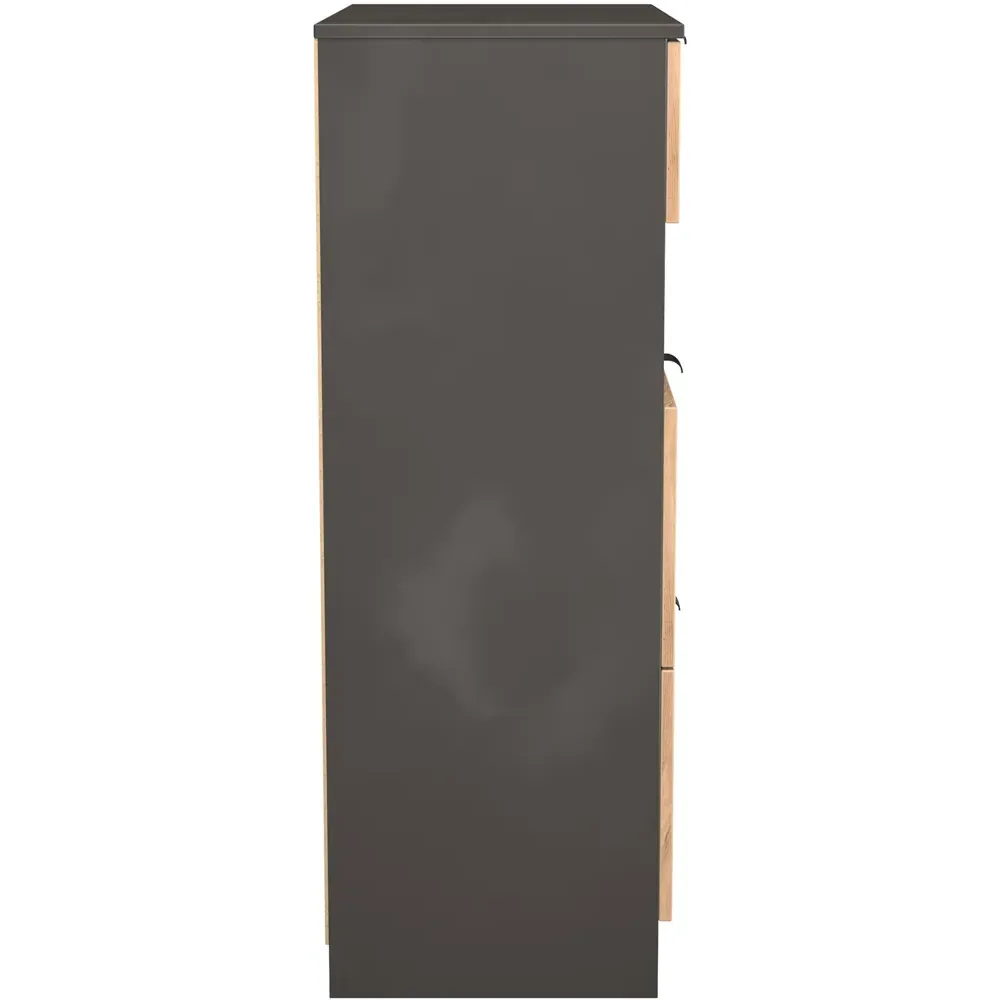 Bora 3 Drawer Storage Unit with Shelf - Grey, Oak