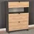 Bora 3 Drawer Storage Unit with Shelf - Grey, Oak