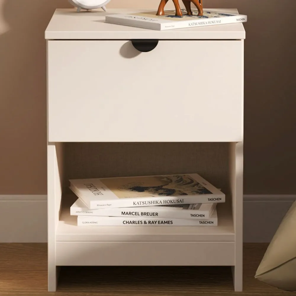 Bora Single Drawer Bedside Cabinet - Kashmir Matt