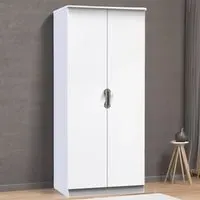 Camden 2 Door Wardrobe - White, Gloss