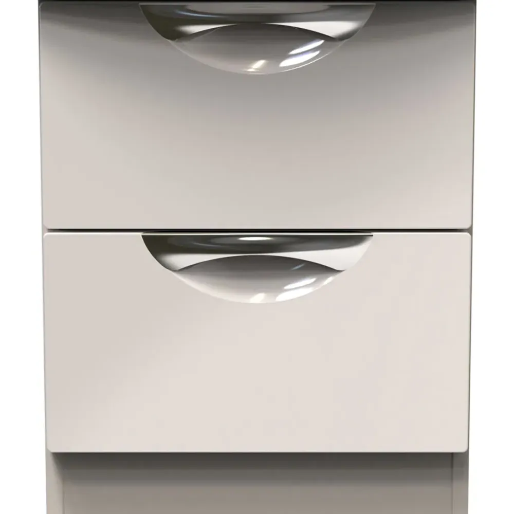 Camden 2 Drawer Bedside Table - Cream