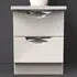 Camden 2 Drawer Bedside Table - Cream