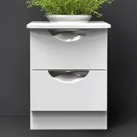 Camden 2 Drawer Bedside Table - White