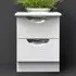 Camden 2 Drawer Bedside Table - White