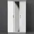 Camden 3 Door Mirrored Wardrobe with Storage - White