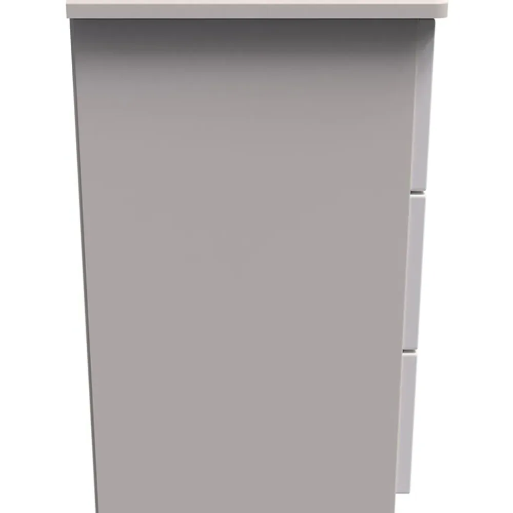 Camden 3 Drawer Bedside Table - Cream