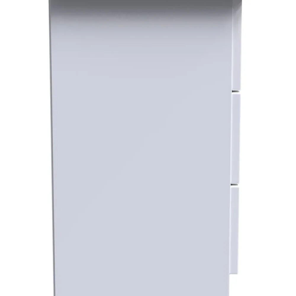 Camden 3 Drawer Bedside Table - White