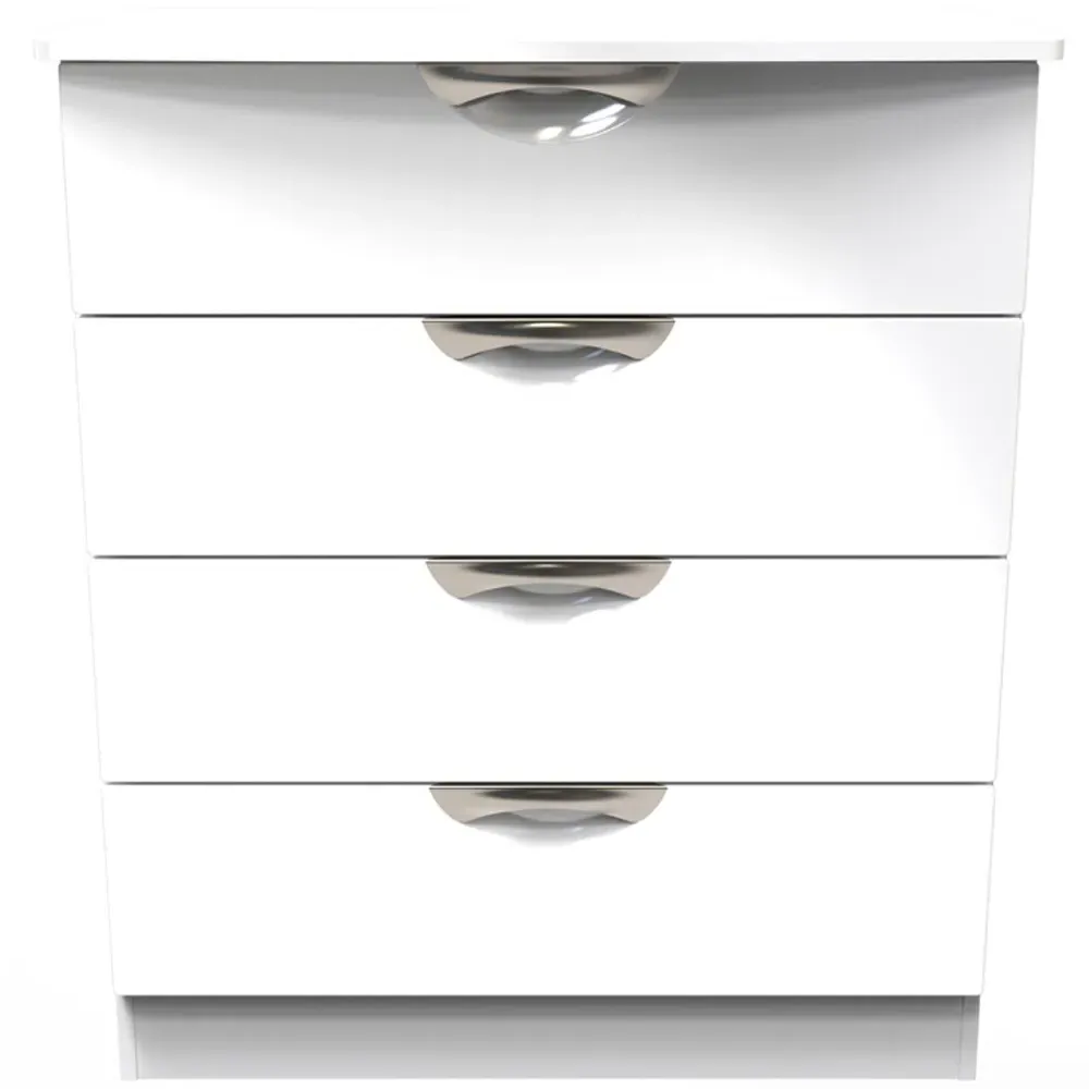 Camden 4 Drawer Chest of Drawers - White Gloss