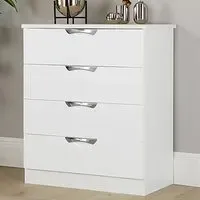 Camden 4 Drawer Chest of Drawers - White Gloss