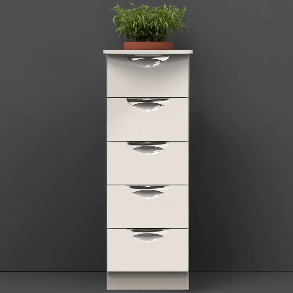 Camden 5 Drawer Bedside Storage Cabinet - Cream image