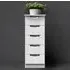 Camden 5 Drawer Bedside Storage Cabinet - White