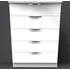 Camden 5 Drawer Chest of Drawers - White Gloss
