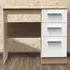 Contrast 3 Drawer Vanity Ready Assembled - White, Oak