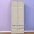 Cube 2 Door 2 Drawer Wardrobe - Cream