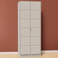 Cube 2 Door Wardrobe - Cream