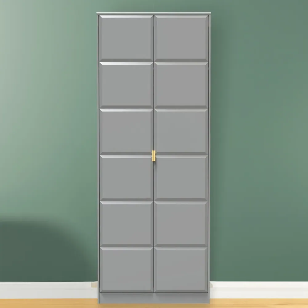Cube 2 Door Wardrobe - Dusk Grey