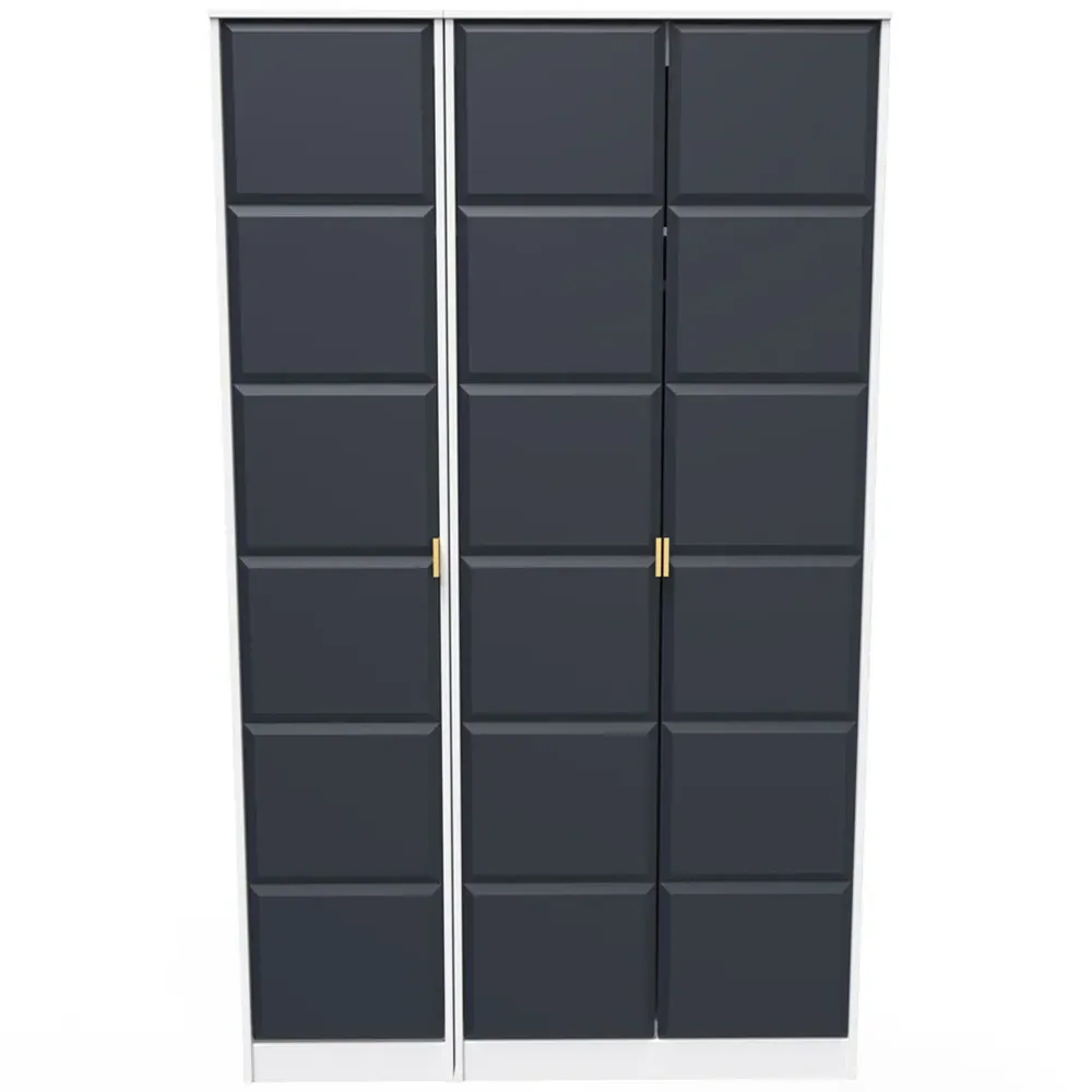Cube 3 Door Wardrobe - Blue