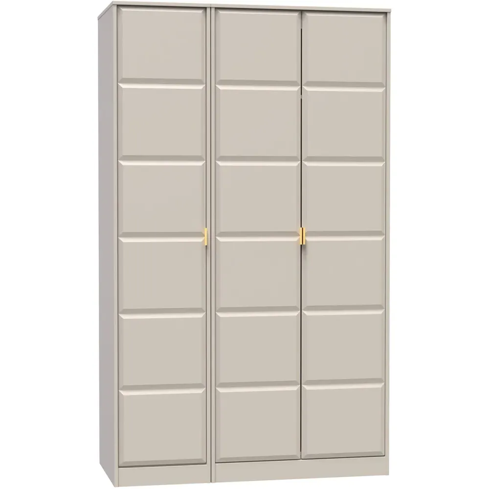 Cube 3 Door Wardrobe - Cream