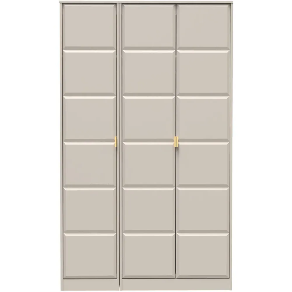 Cube 3 Door Wardrobe - Cream