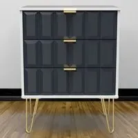 Cube 3 Drawer Chest of Drawers - Blue