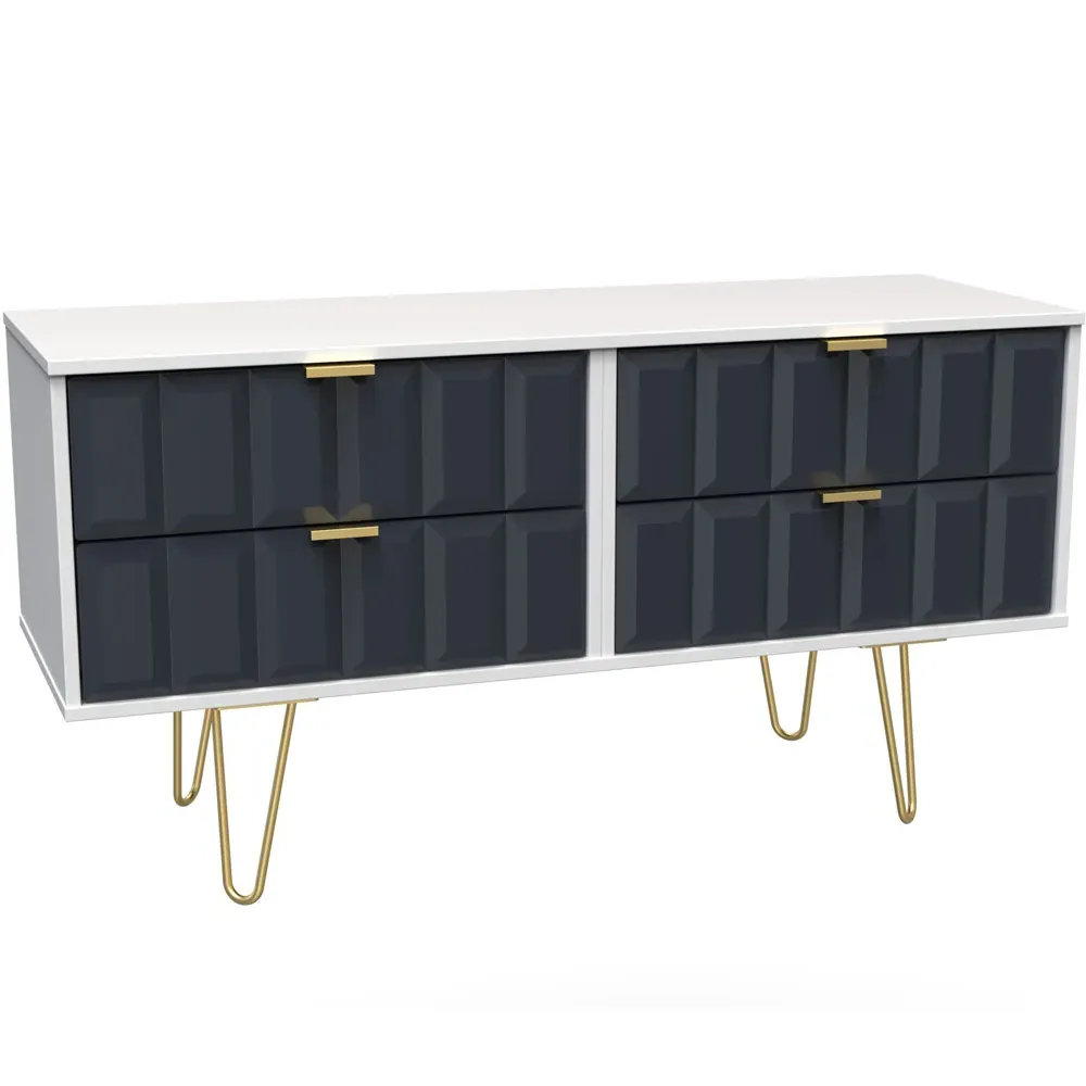 Cube 4 Drawer Chest of Drawers - Blue