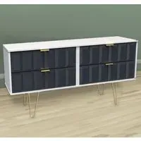 Cube 4 Drawer Chest of Drawers - Blue