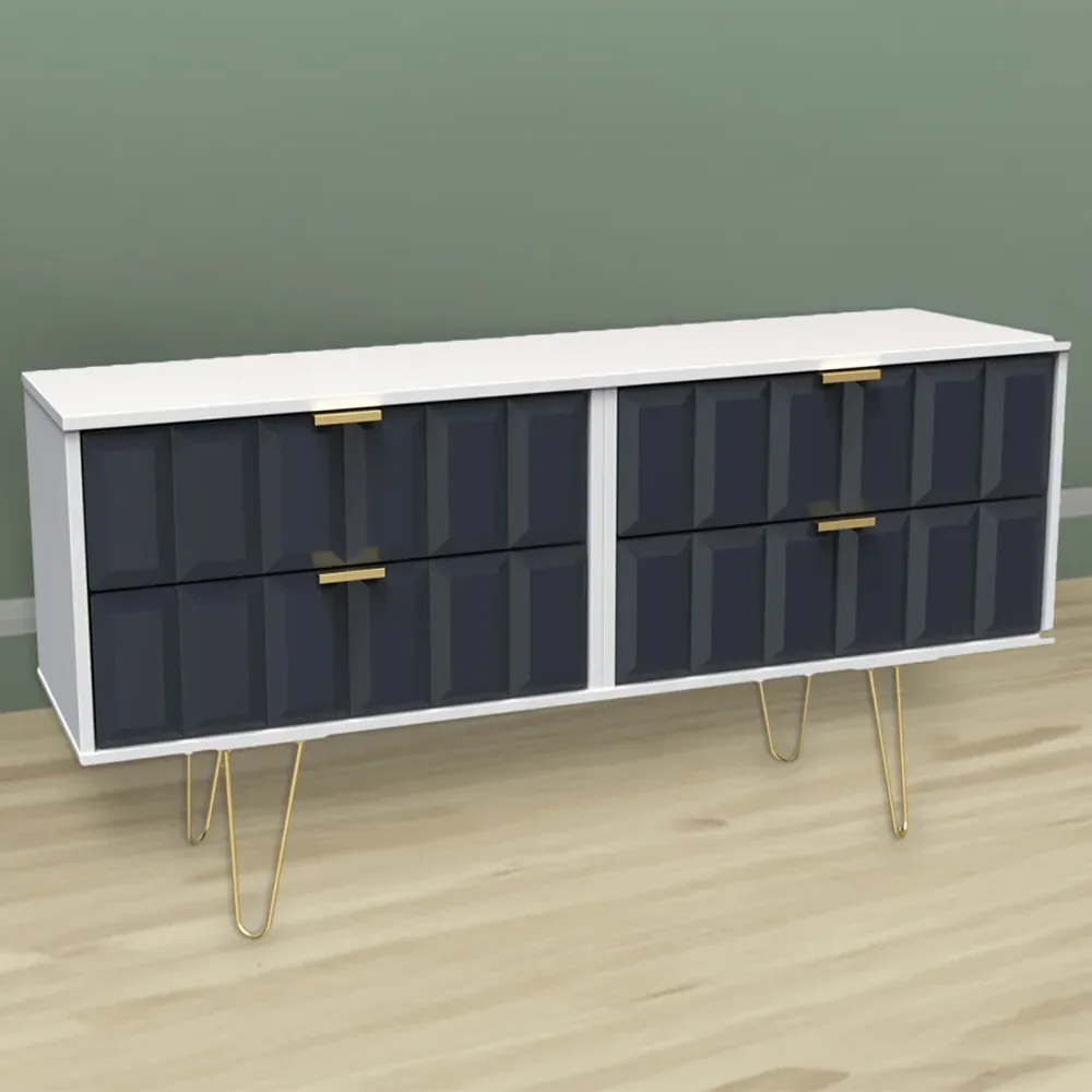 Cube 4 Drawer Chest of Drawers - Blue