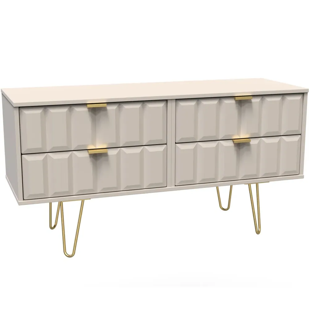 Cube 4 Drawer Chest of Drawers - Cream