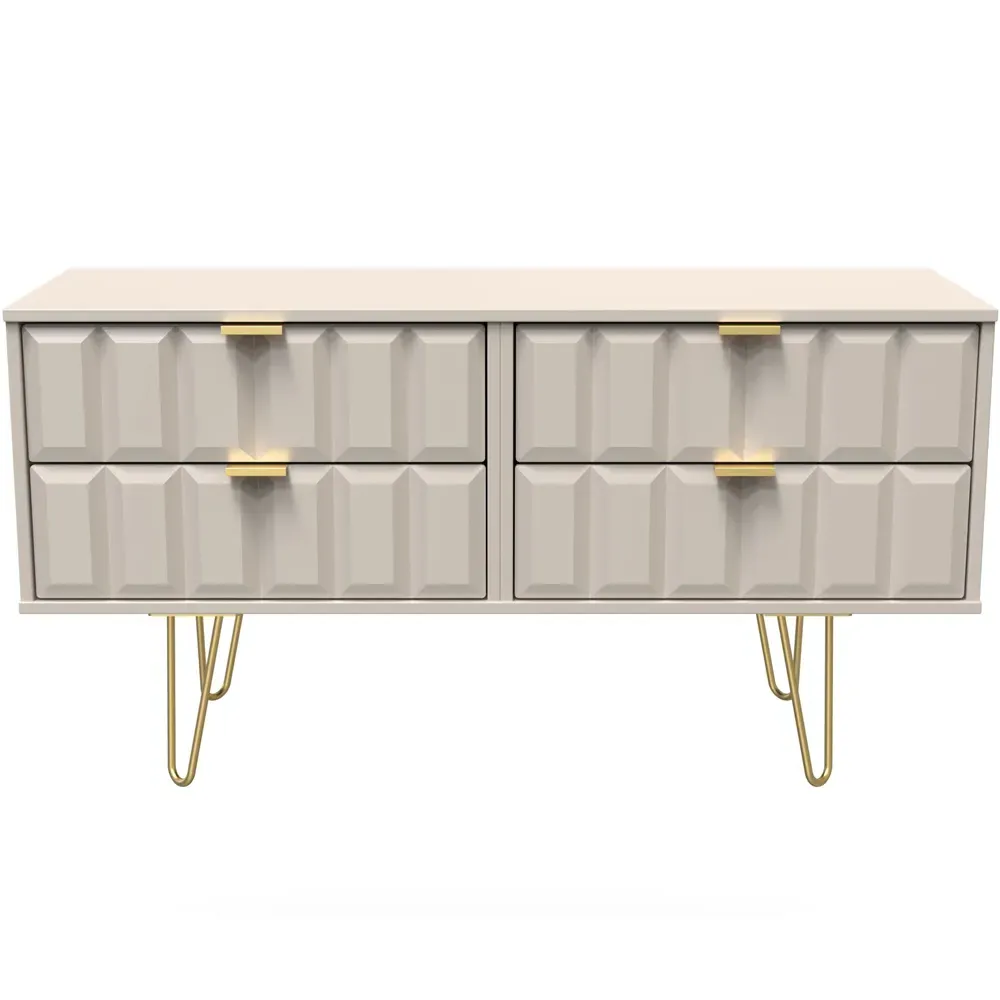 Cube 4 Drawer Chest of Drawers - Cream