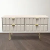Cube 4 Drawer Chest of Drawers - Cream