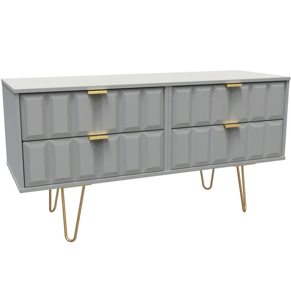 Cube 4 Drawer Chest of Drawers - Dusk Grey