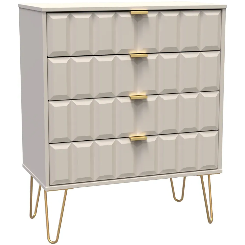 Cube 4 Drawer Chest of Drawers - Matt Kashmir