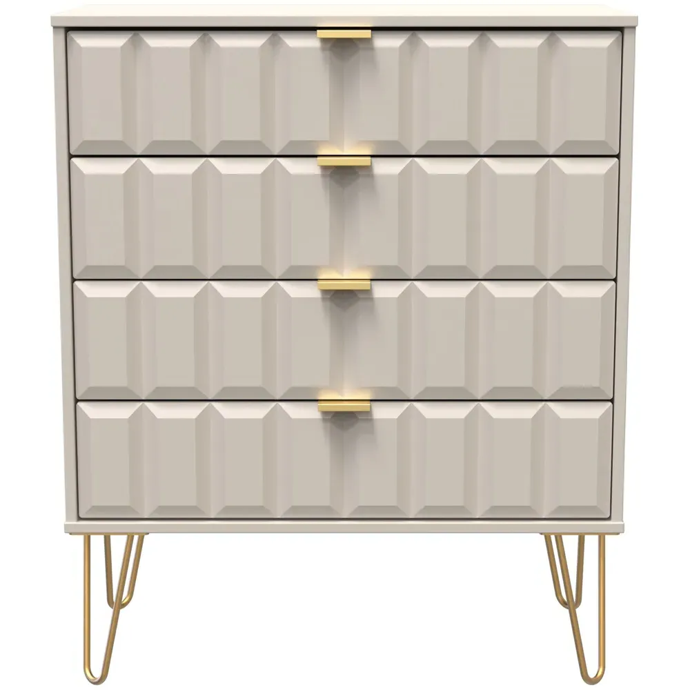 Cube 4 Drawer Chest of Drawers - Matt Kashmir