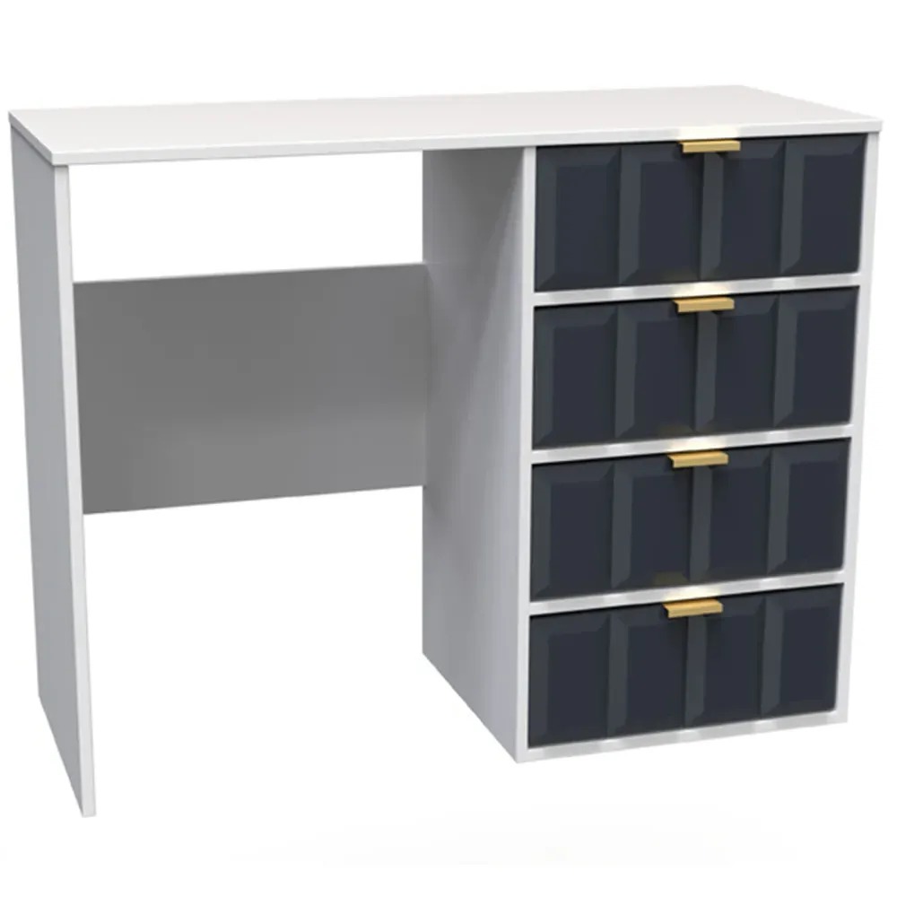 Cube 4 Drawer Dressing Table - Blue