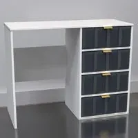 Cube 4 Drawer Dressing Table - Blue