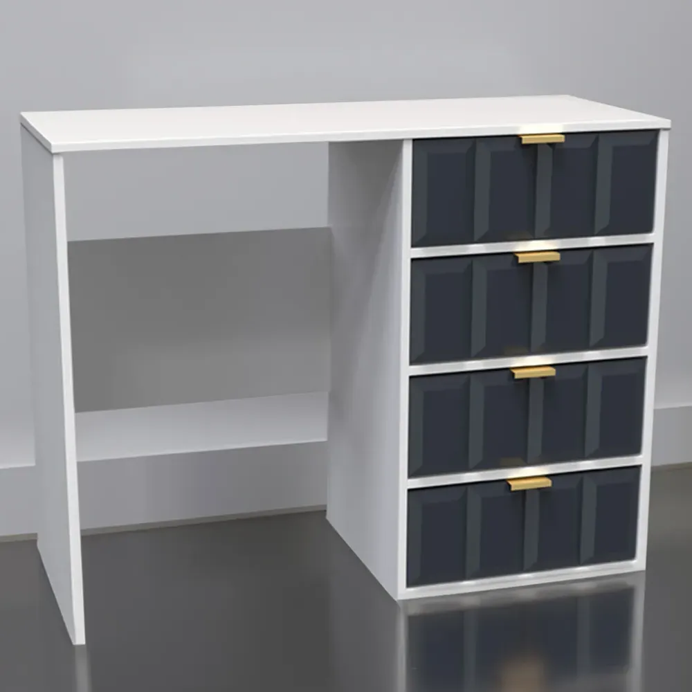 Cube 4 Drawer Dressing Table - Blue