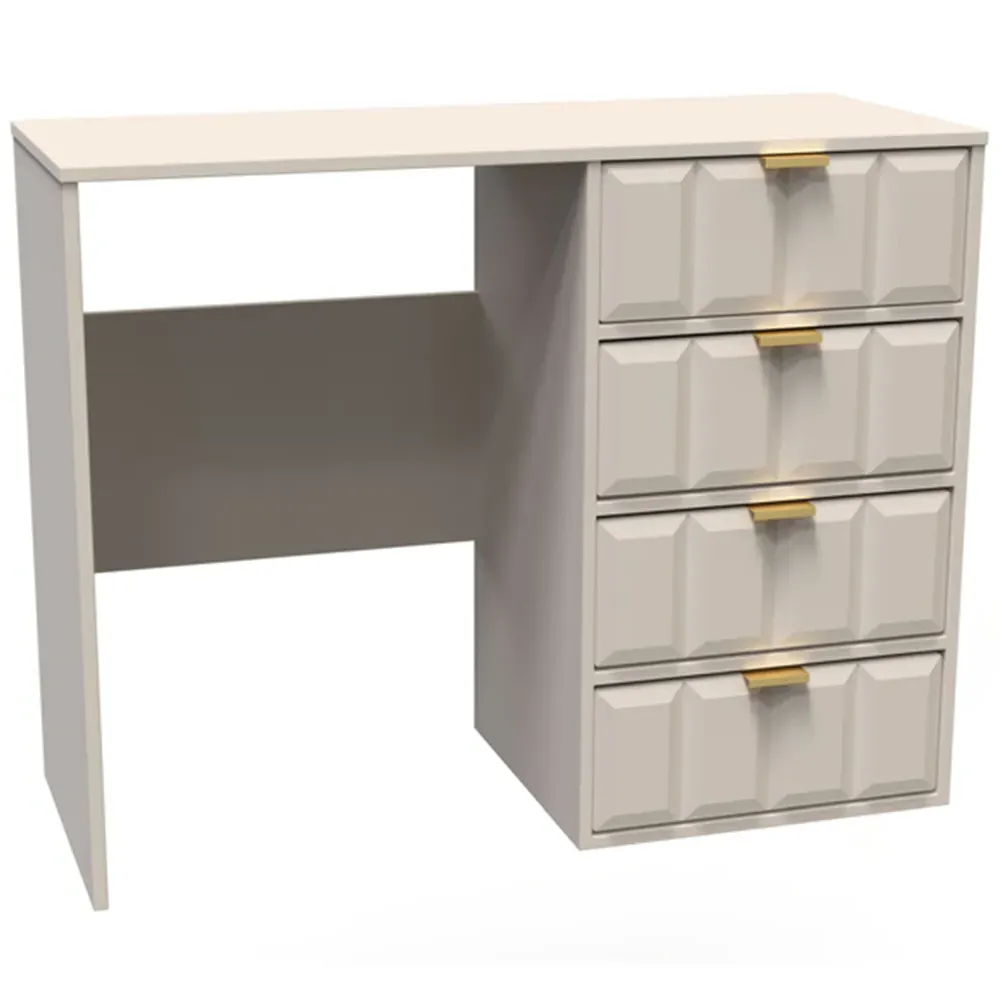 Cube 4 Drawer Dressing Table - Cream