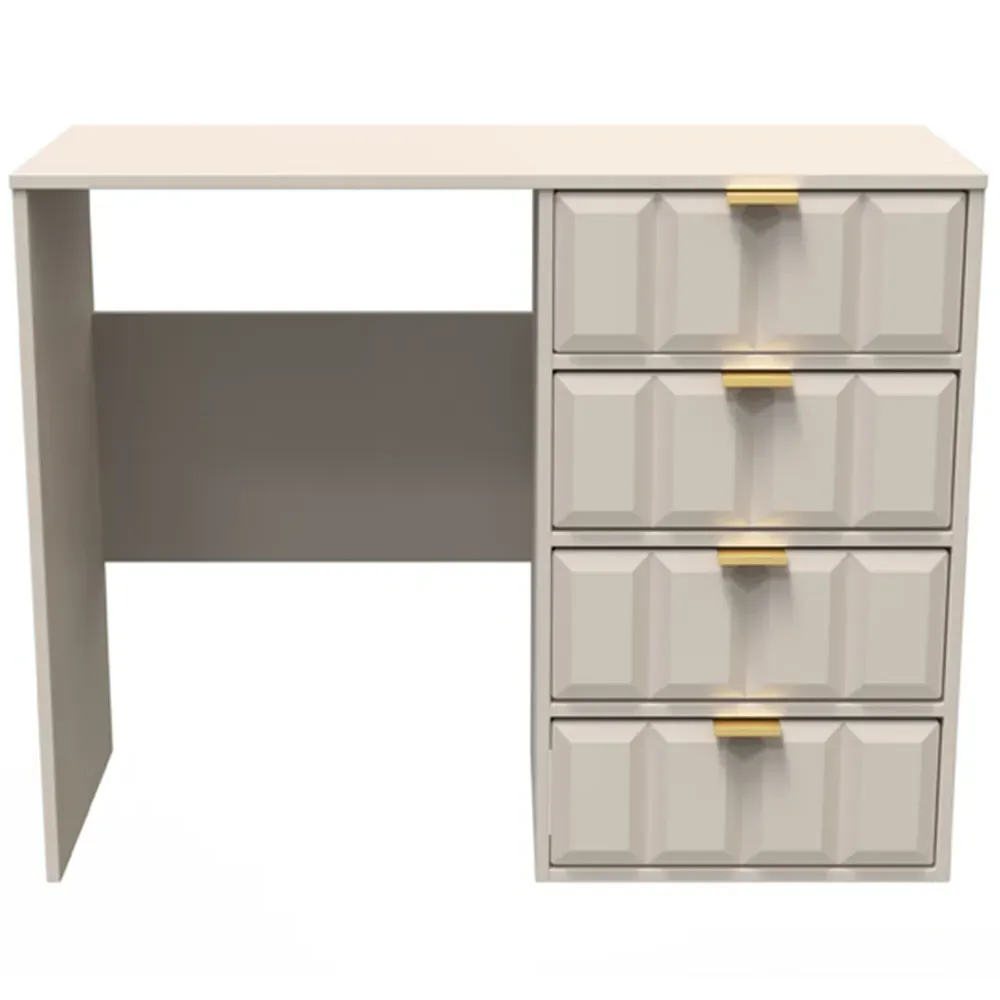 Cube 4 Drawer Dressing Table - Cream