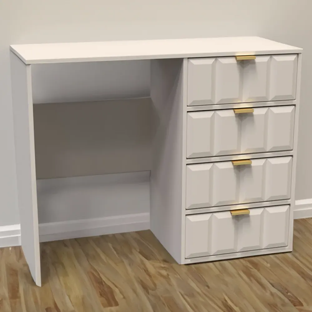 Cube 4 Drawer Dressing Table - Cream