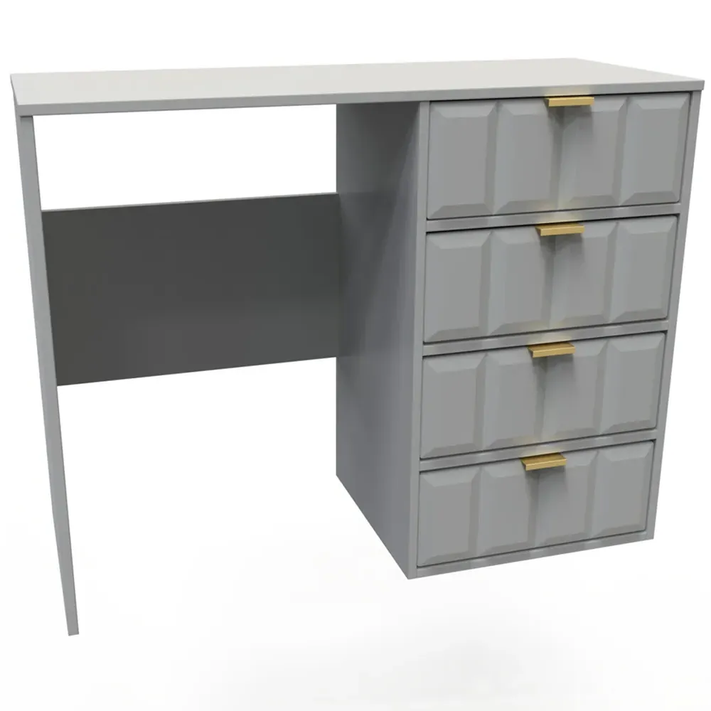 Cube 4 Drawer Dressing Table - Dusk Grey