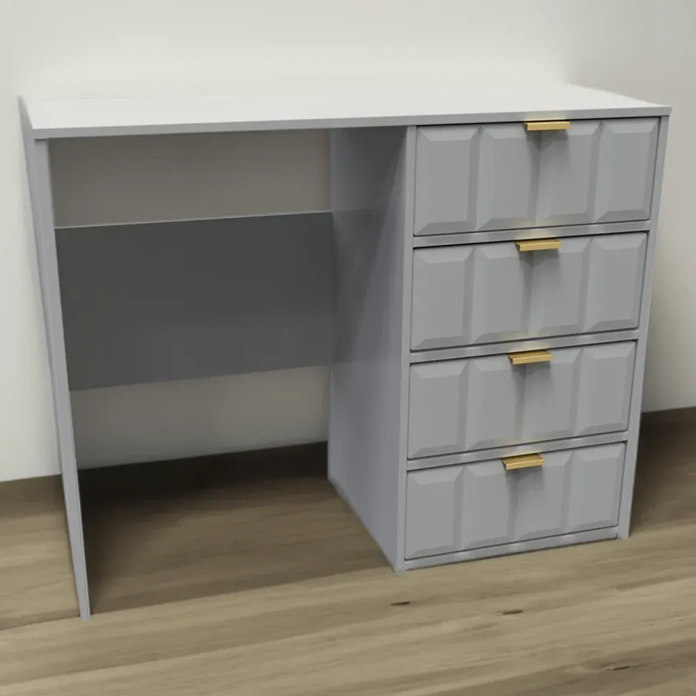 Cube 4 Drawer Dressing Table - Dusk Grey