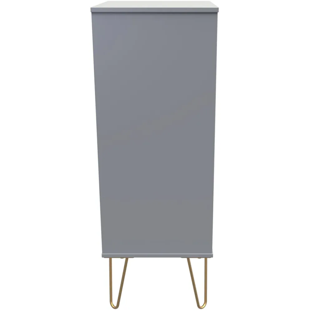 Cube 5 Drawer Chest of Drawers - Grey