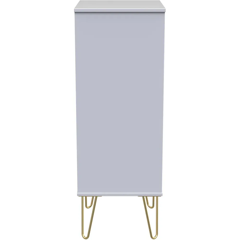 Cube 5 Drawer Narrow Chest of Drawers - Blue